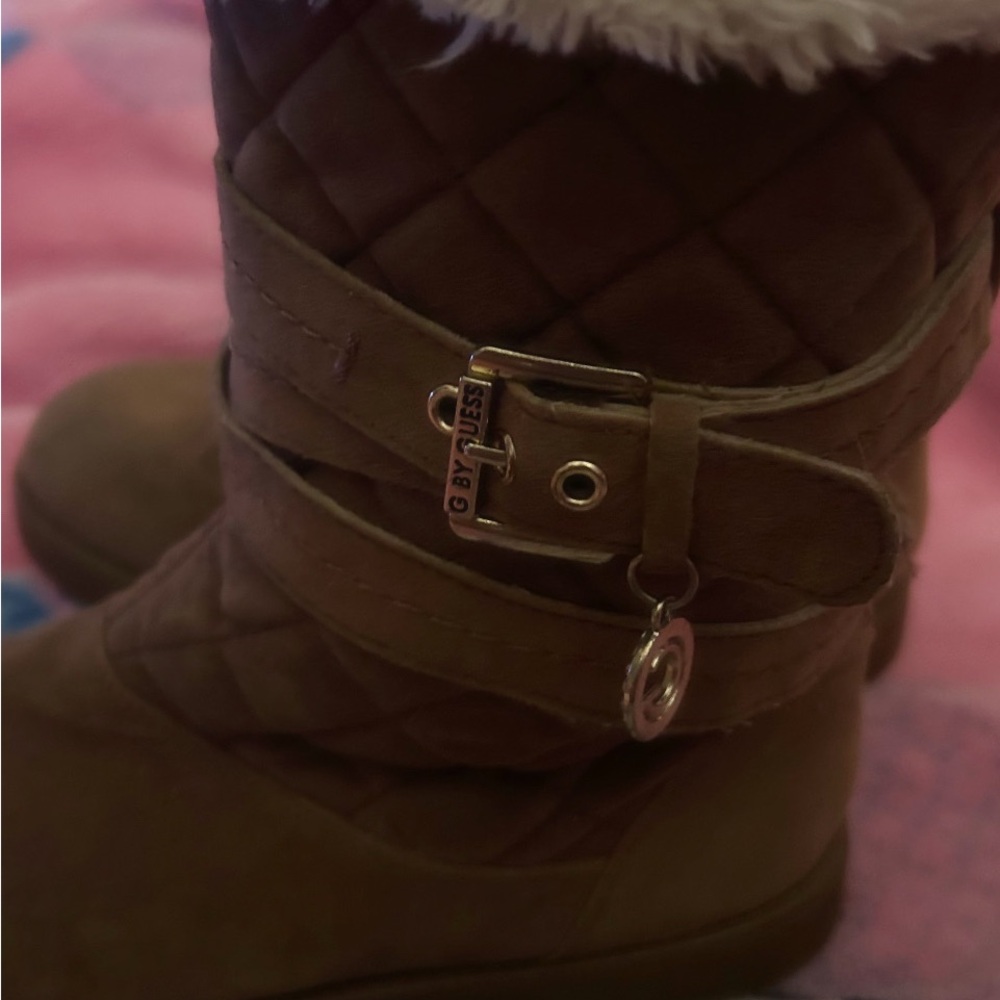 G by Guess Tan Quilted Winter Boots